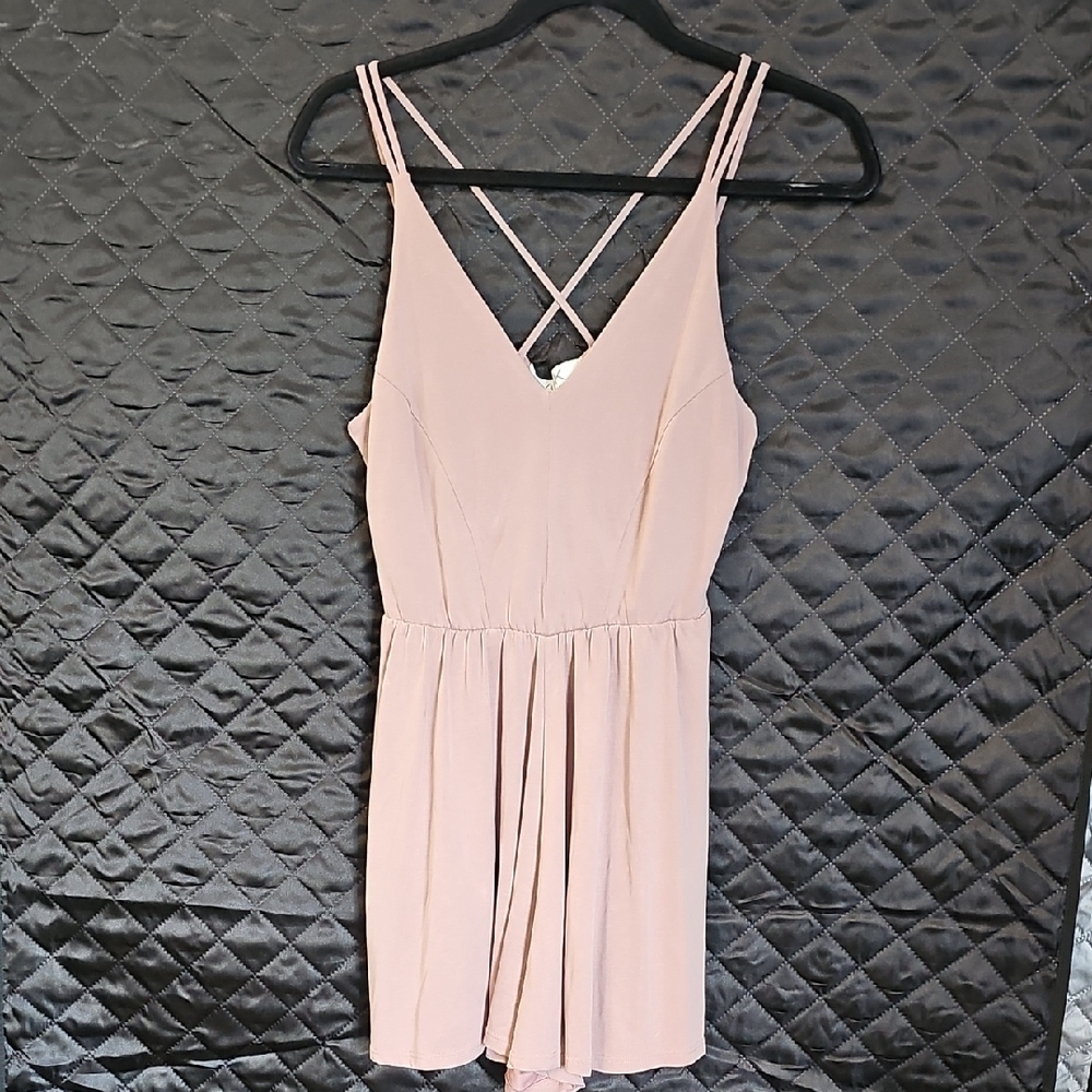 Pale Pink Spaghetti Strap Romper